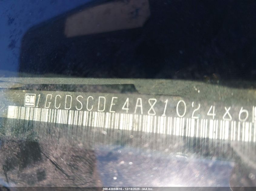 2010 Chevrolet Colorado 1Lt VIN: 1GCDSCDE4A8102486 Lot: 43855616