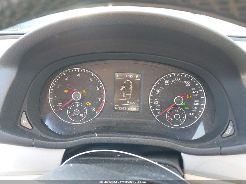 2012 Volkswagen Passat 2.5L Se VIN: 1VWBH7A39CC078666 Lot: 43855654