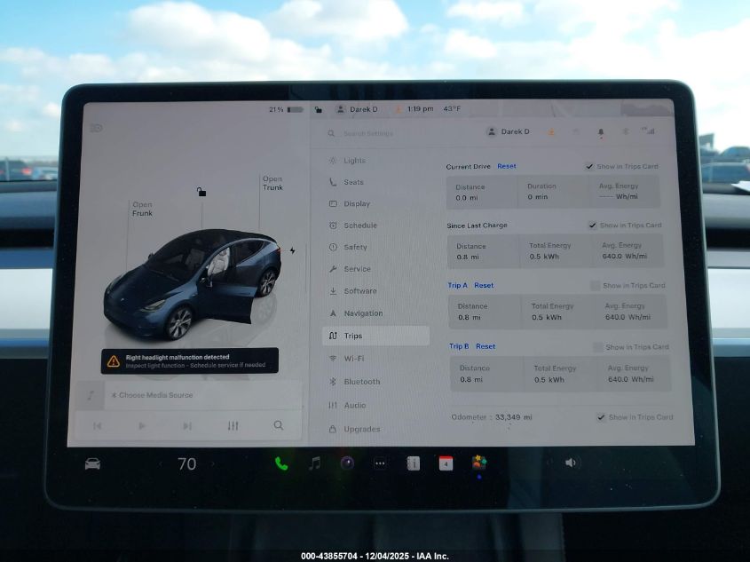 2024 Tesla Model Y Long Range Dual Motor All-Wheel Drive VIN: 7SAYGDEE2RA233659 Lot: 43855704