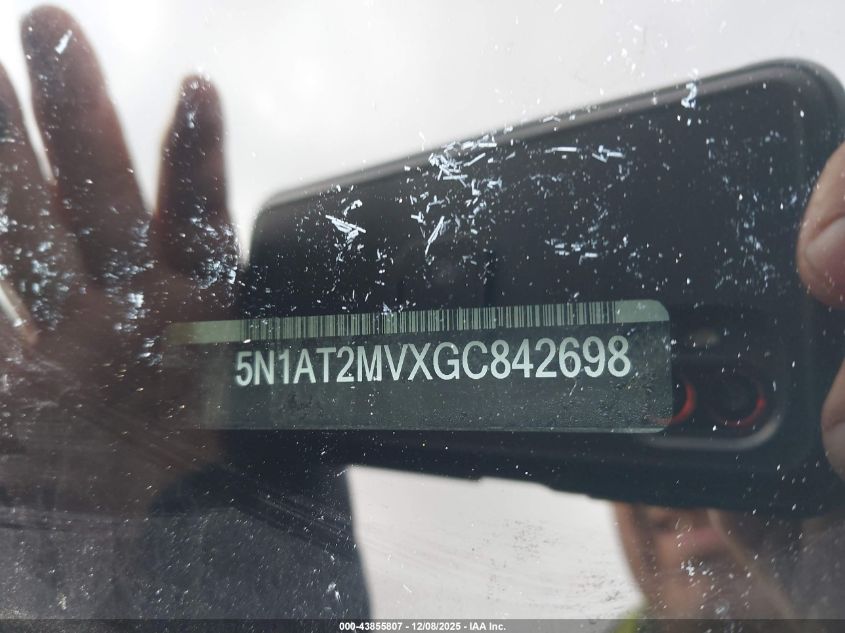 2016 Nissan Rogue S VIN: 5N1AT2MVXGC842698 Lot: 43855807