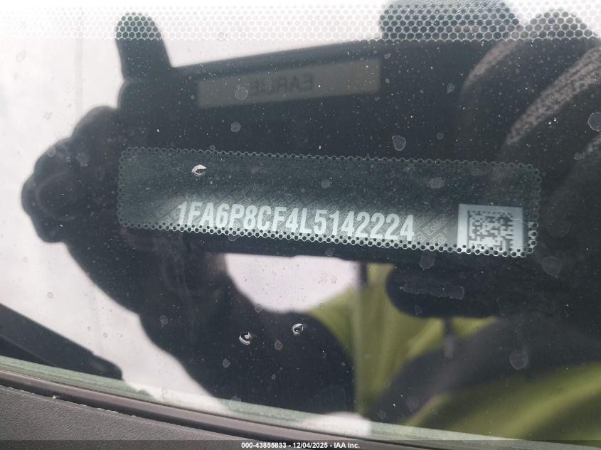 2020 Ford Mustang Gt Fastback VIN: 1FA6P8CF4L5142224 Lot: 43855833