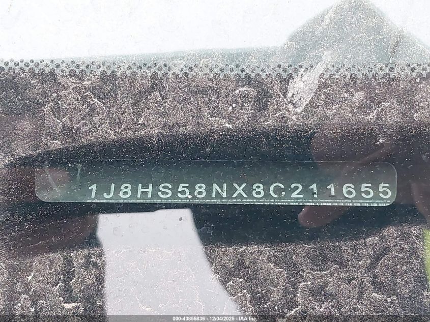 2008 Jeep Grand Cherokee Limited VIN: 1J8HS58NX8C211655 Lot: 43855836