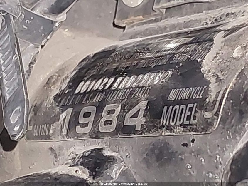 1984 Honda Gl1200 A VIN: 1HFSC1427EA029682 Lot: 43855905