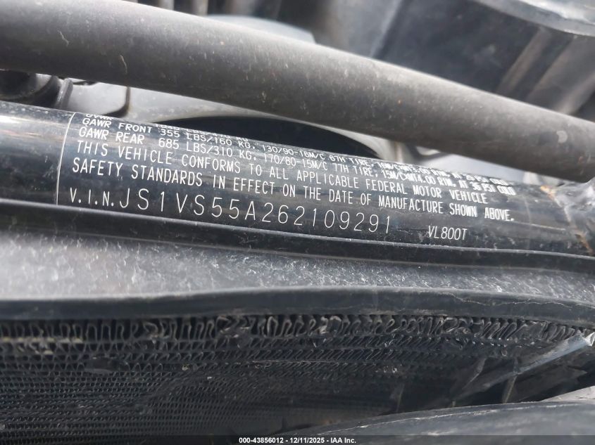 2006 Suzuki C50 VIN: JS1VS55A262109291 Lot: 43856012