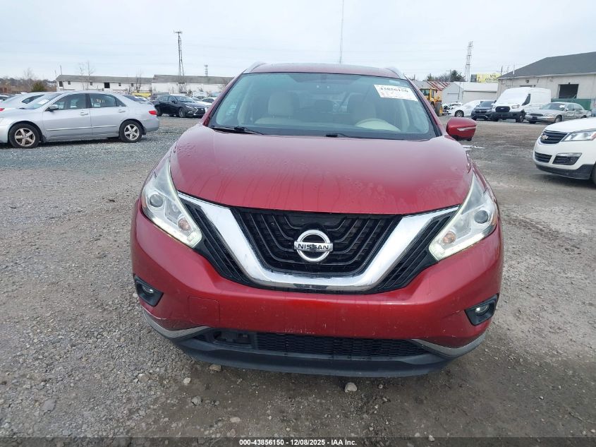 2015 Nissan Murano Sl VIN: 5N1AZ2MG9FN236411 Lot: 43856150