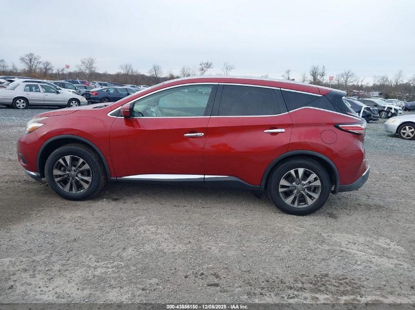 2015 Nissan Murano Sl VIN: 5N1AZ2MG9FN236411 Lot: 43856150