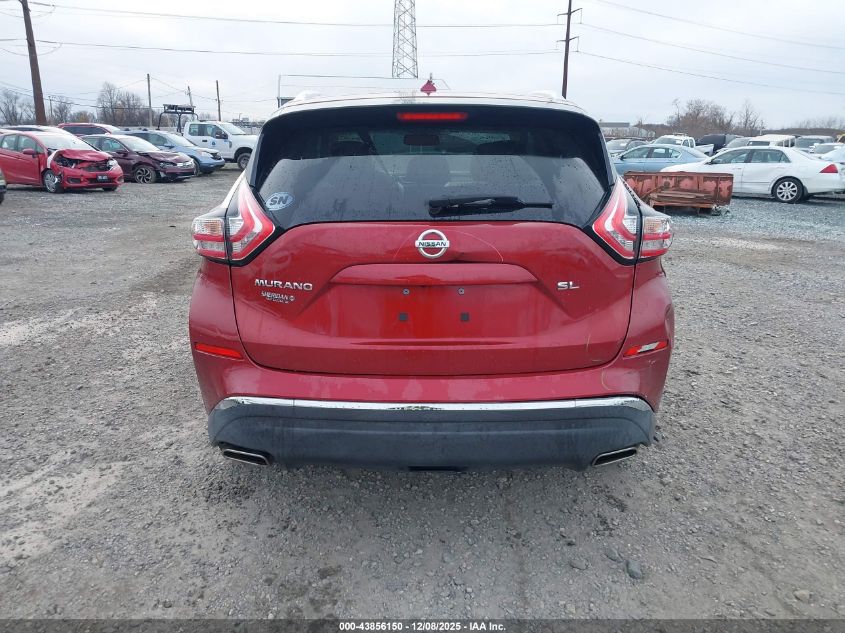 2015 Nissan Murano Sl VIN: 5N1AZ2MG9FN236411 Lot: 43856150