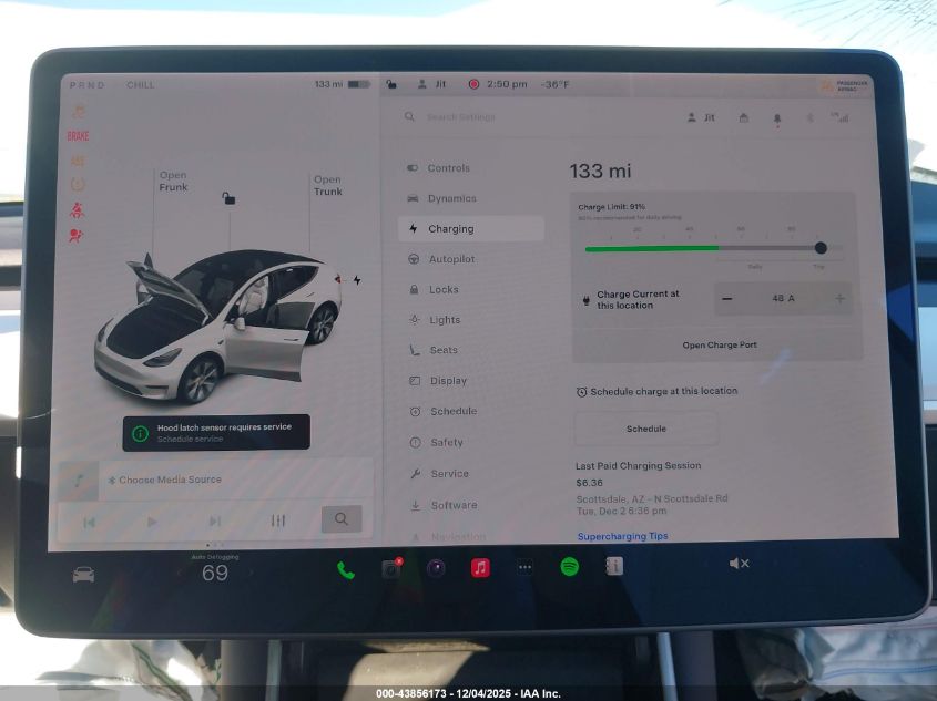2020 Tesla Model Y Long Range Dual Motor All-Wheel Drive VIN: 5YJYGDEE1LF035310 Lot: 43856173