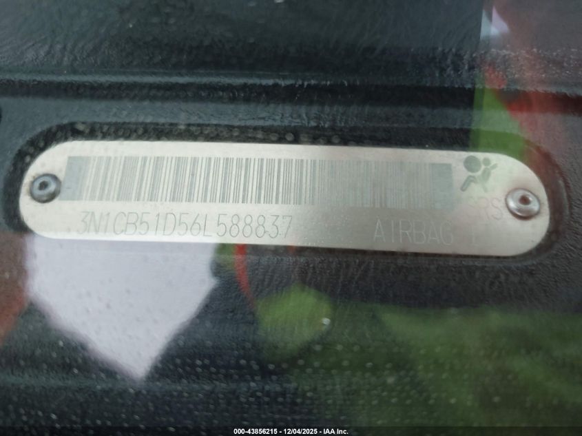 2006 Nissan Sentra 1.8S VIN: 3N1CB51D56L588837 Lot: 43856215