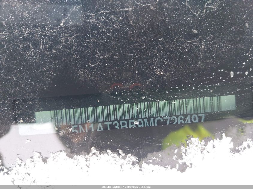 2021 Nissan Rogue Sv Intelligent Awd VIN: 5N1AT3BB9MC726497 Lot: 43856438