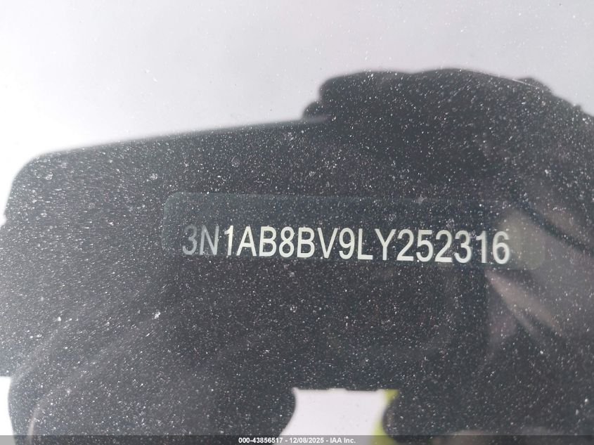 2020 Nissan Sentra S Xtronic Cvt VIN: 3N1AB8BV9LY252316 Lot: 43856517