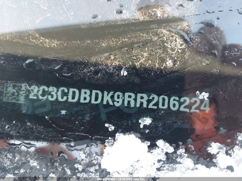 2024 Dodge Charger Daytona Scat Pack Awd VIN: 2C3CDBDK9RR206224 Lot: 43856663