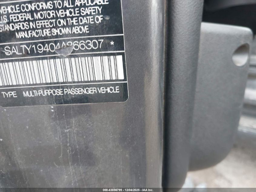 2004 Land Rover Discovery Se VIN: SALTY19404A866307 Lot: 43856799