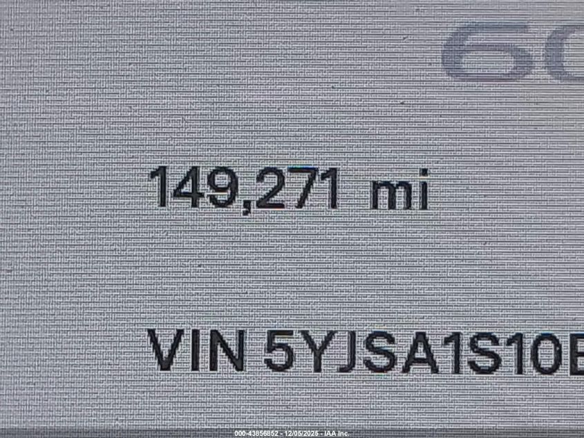 2014 Tesla Model S VIN: 5YJSA1S10EFP28489 Lot: 43856852