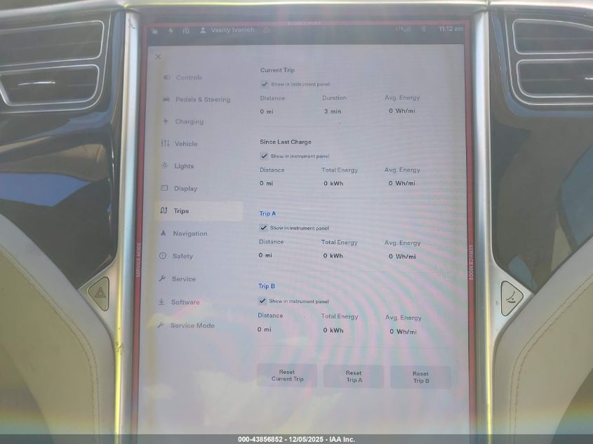 2014 Tesla Model S VIN: 5YJSA1S10EFP28489 Lot: 43856852