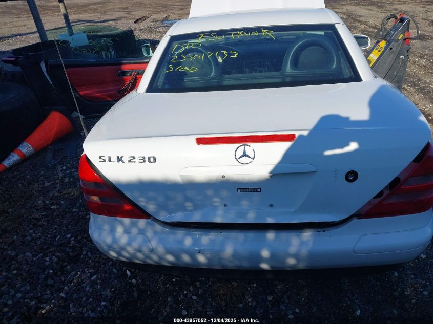 1999 Mercedes-Benz Slk 230 Kompressor VIN: WDBKK47F8XF105315 Lot: 43857052