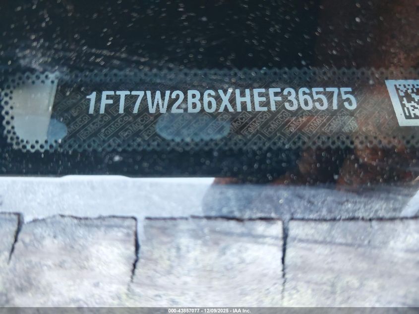 2017 Ford F-250 Xl VIN: 1FT7W2B6XHEF36575 Lot: 43857077