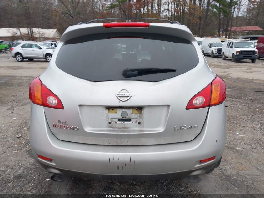 2009 Nissan Murano Le VIN: JN8AZ18W59W118309 Lot: 43857124