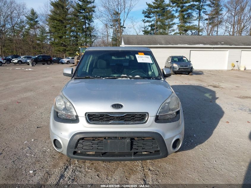 2012 Kia Soul + VIN: KNDJT2A68C7394885 Lot: 43857306