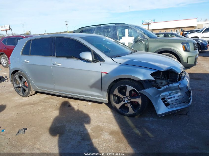 2016 Volkswagen Golf Gti S 4-Door VIN: 3VW4T7AU5GM020039 Lot: 43857433