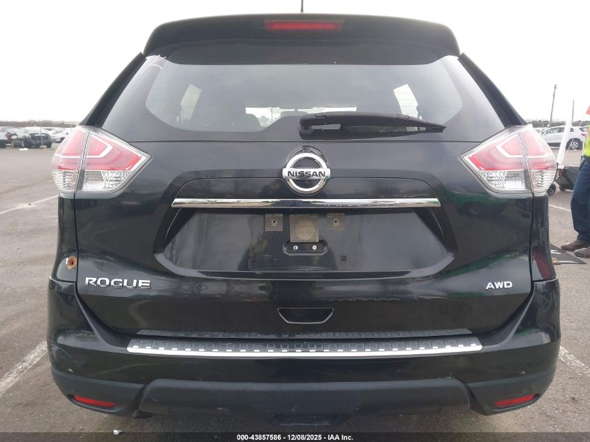 2016 Nissan Rogue S VIN: JN8AT2MV9GW139178 Lot: 43857586