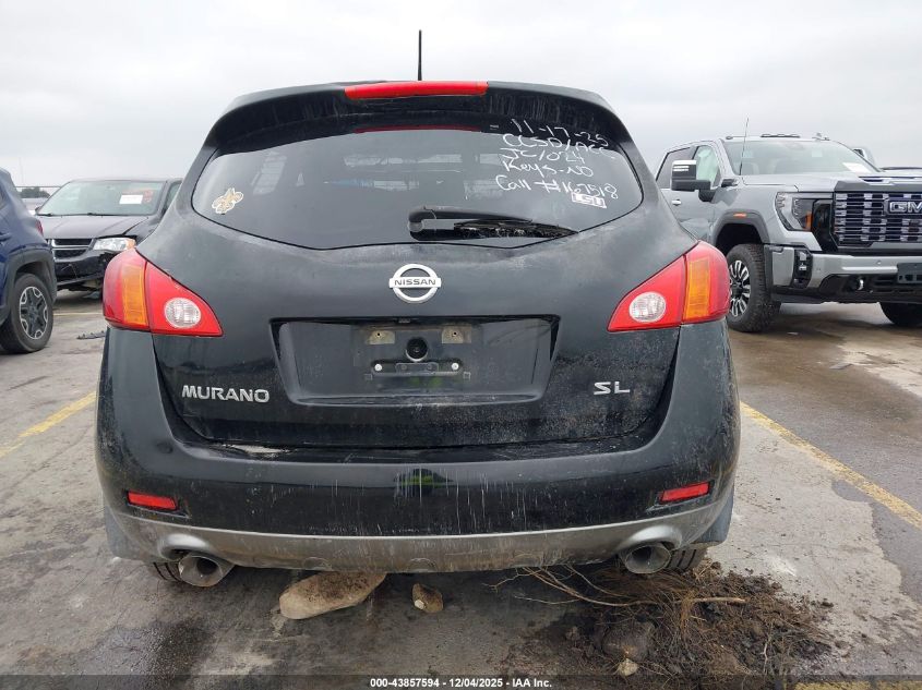 2009 Nissan Murano Sl VIN: JN8AZ18U59W016183 Lot: 43857594