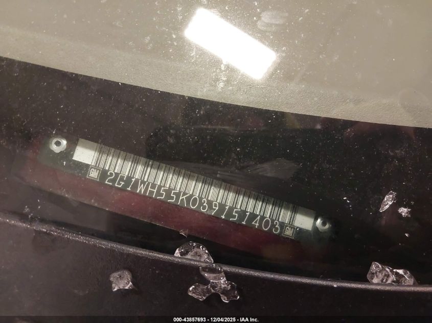 2003 Chevrolet Impala Ls VIN: 2G1WH55K039151403 Lot: 43857693