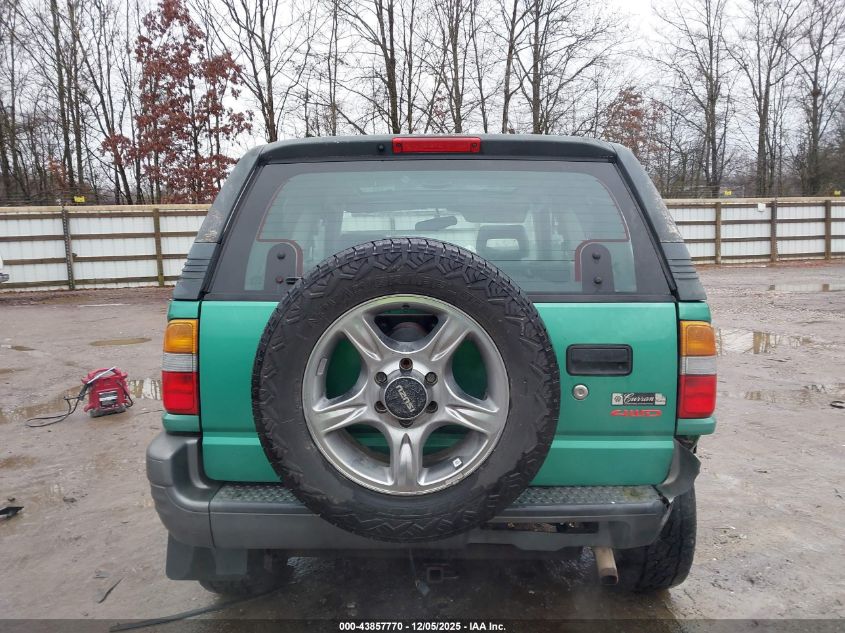 1999 Isuzu Amigo S 3.2L V6 Hard Top/S 3.2L V6 Soft Top VIN: 4S2CM57WXX4304890 Lot: 43857770