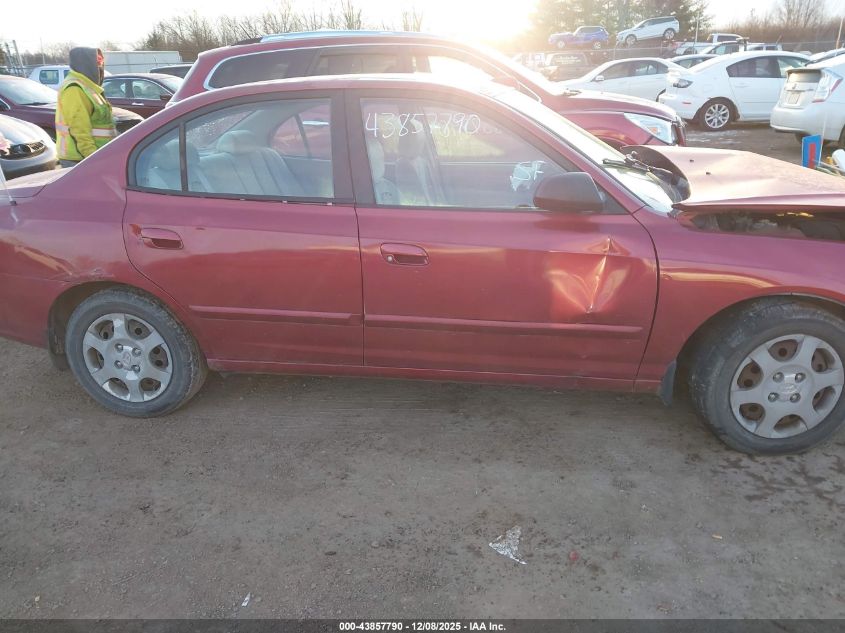 2002 Hyundai Elantra Gls VIN: KMHDN45D62U326656 Lot: 43857790