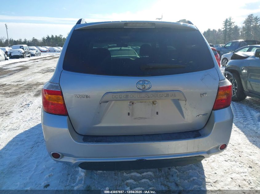 2008 Toyota Highlander VIN: JTEES41A182094612 Lot: 43857857