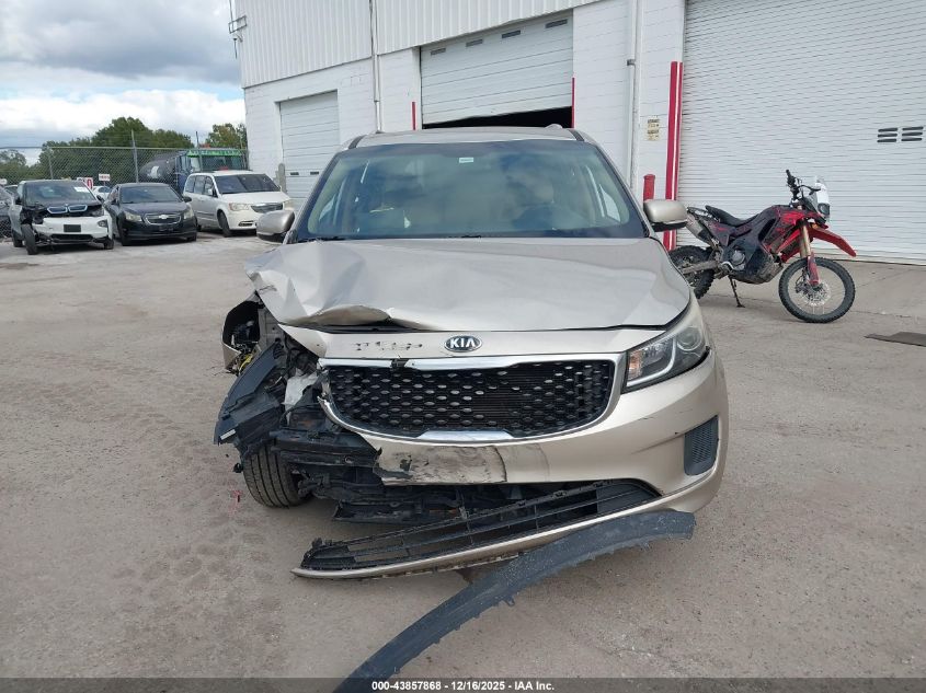 2016 Kia Sedona Lx VIN: KNDMB5C17G6172546 Lot: 43857868