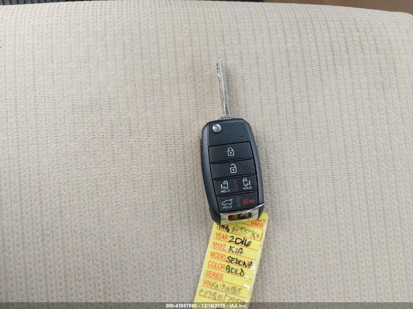 2016 Kia Sedona Lx VIN: KNDMB5C17G6172546 Lot: 43857868