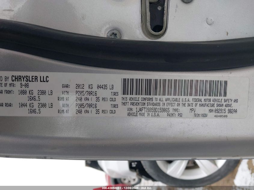 2009 Jeep Patriot Sport VIN: 1J4FT28B59D159065 Lot: 43858083