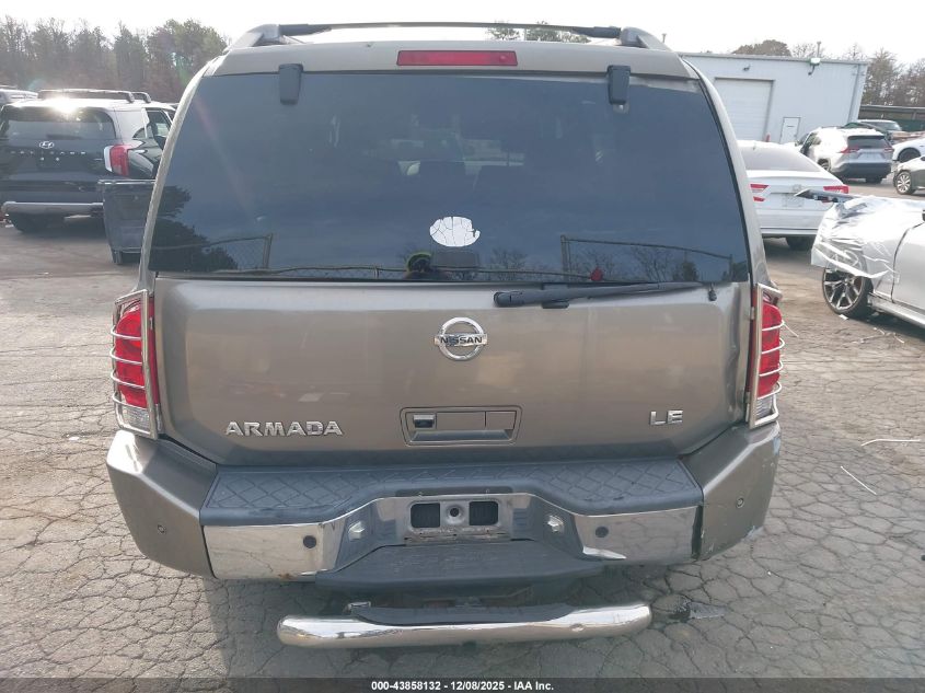 2006 Nissan Armada Le VIN: 5N1AA08B56N708498 Lot: 43858132