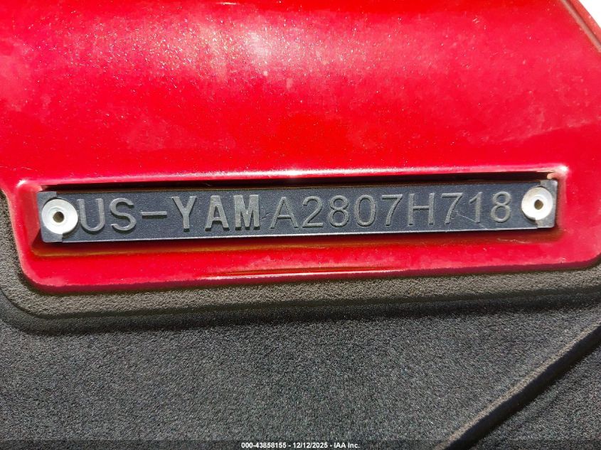 2018 Yamaha Gp1800 VIN: GP1800YAMA28 Lot: 43858155