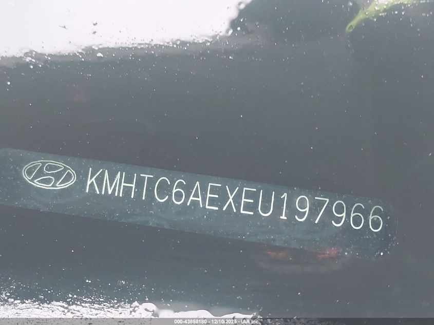 2014 Hyundai Veloster Turbo W/Blue VIN: KMHTC6AEXEU197966 Lot: 43858180