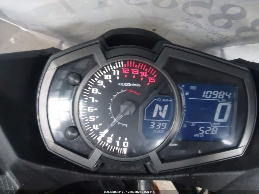 2021 Kawasaki Ex400 VIN: JKAEXKH11MDAA0445 Lot: 43858317