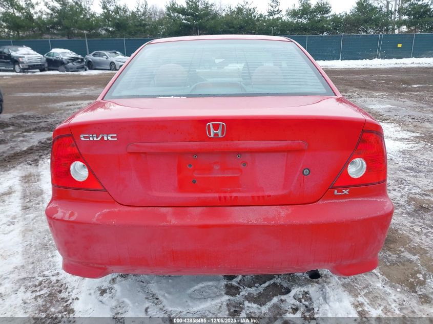 2005 Honda Civic Lx VIN: 1HGEM21505L079273 Lot: 43858495