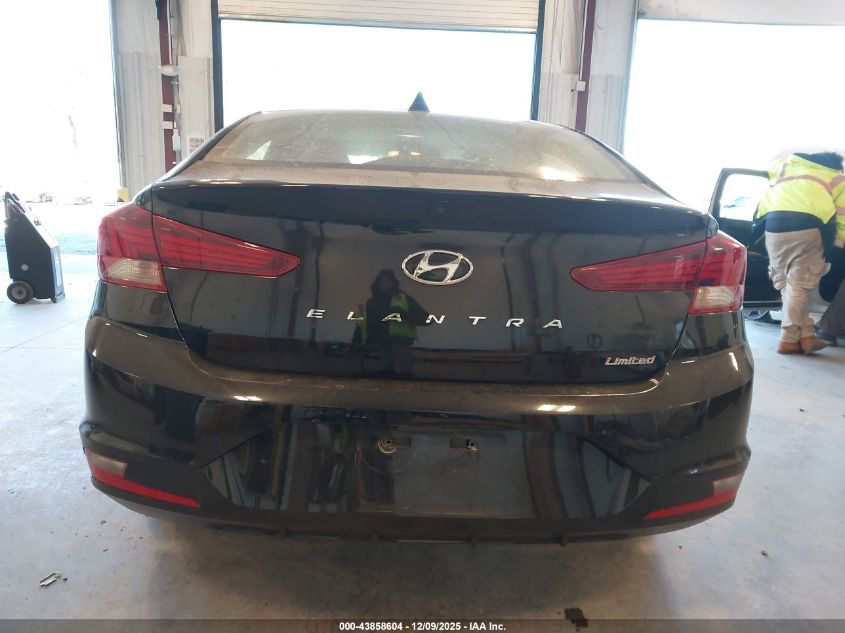 2020 Hyundai Elantra Limited VIN: 5NPD84LF9LH619656 Lot: 43858604