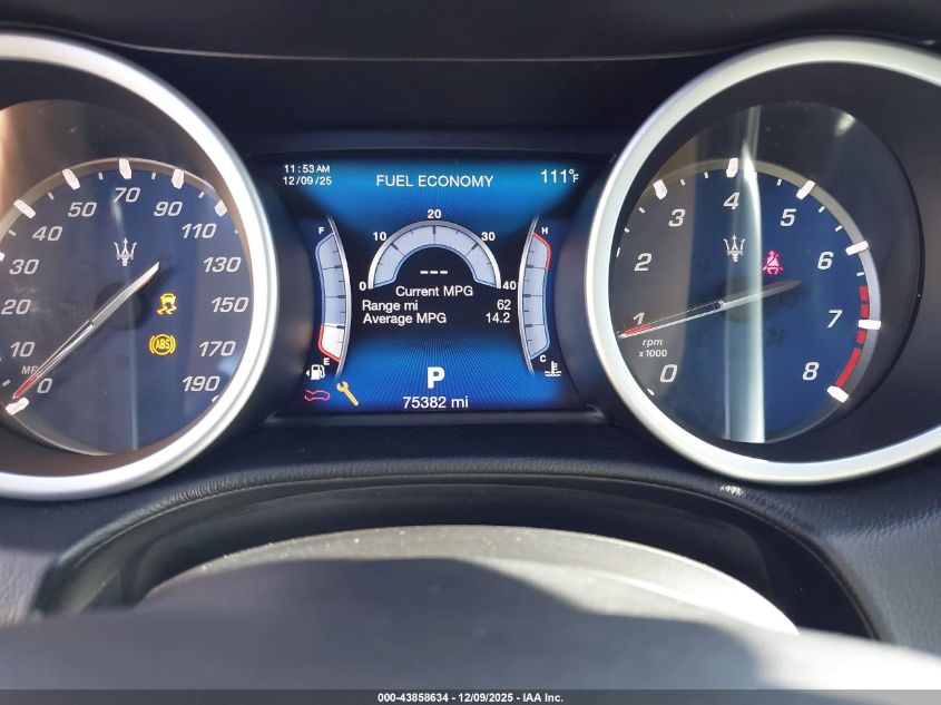 2017 Maserati Ghibli S VIN: ZAM57RSS7H1248705 Lot: 43858634