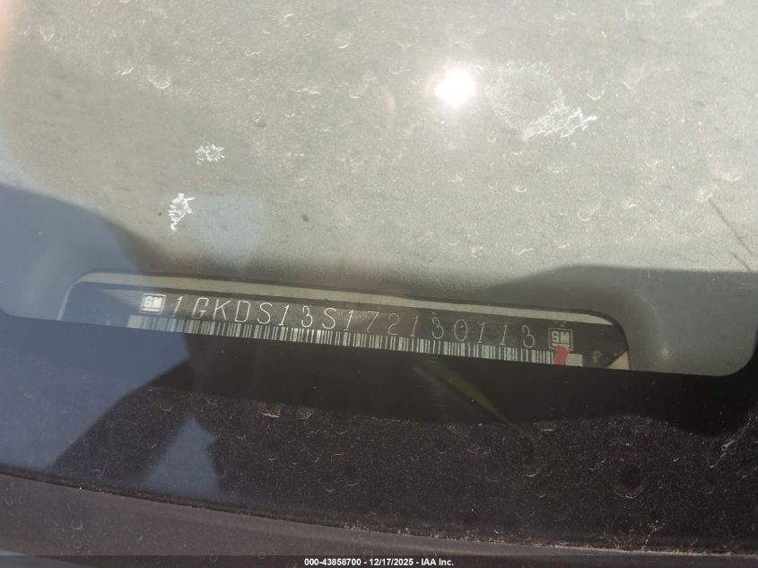 2007 GMC Envoy Sle VIN: 1GKDS13S172130113 Lot: 43858700