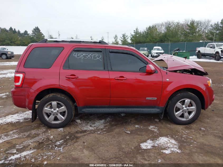 2008 Ford Escape Limited VIN: 1FMCU941X8KB24751 Lot: 43858932