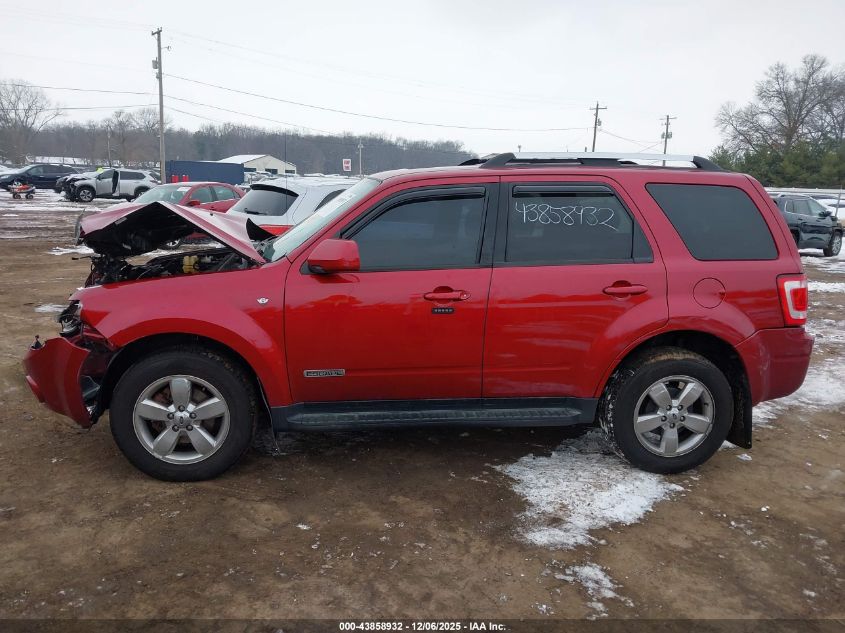 2008 Ford Escape Limited VIN: 1FMCU941X8KB24751 Lot: 43858932