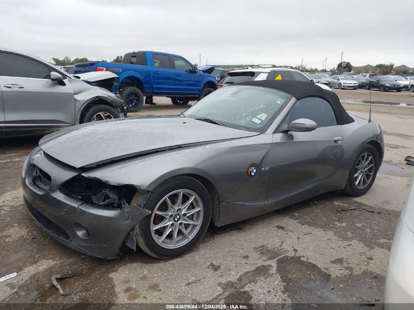 2003 BMW Z4 2.5I VIN: 4USBT33403LS43501 Lot: 43859064