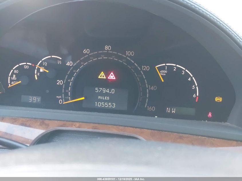 2002 Mercedes-Benz S 600 VIN: WDBNG78J52A246450 Lot: 43859101