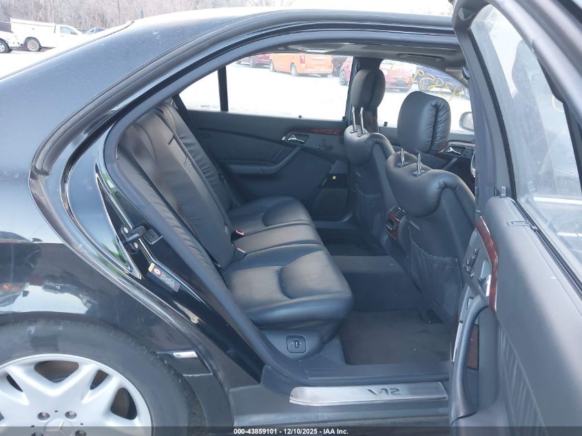 2002 Mercedes-Benz S 600 VIN: WDBNG78J52A246450 Lot: 43859101