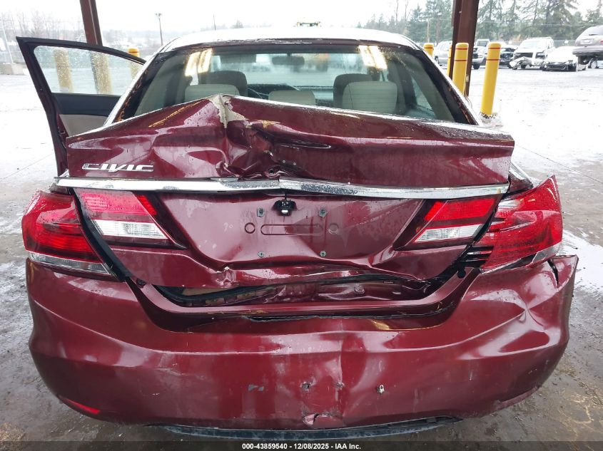 2015 Honda Civic Lx VIN: 2HGFB2F51FH522077 Lot: 43859540