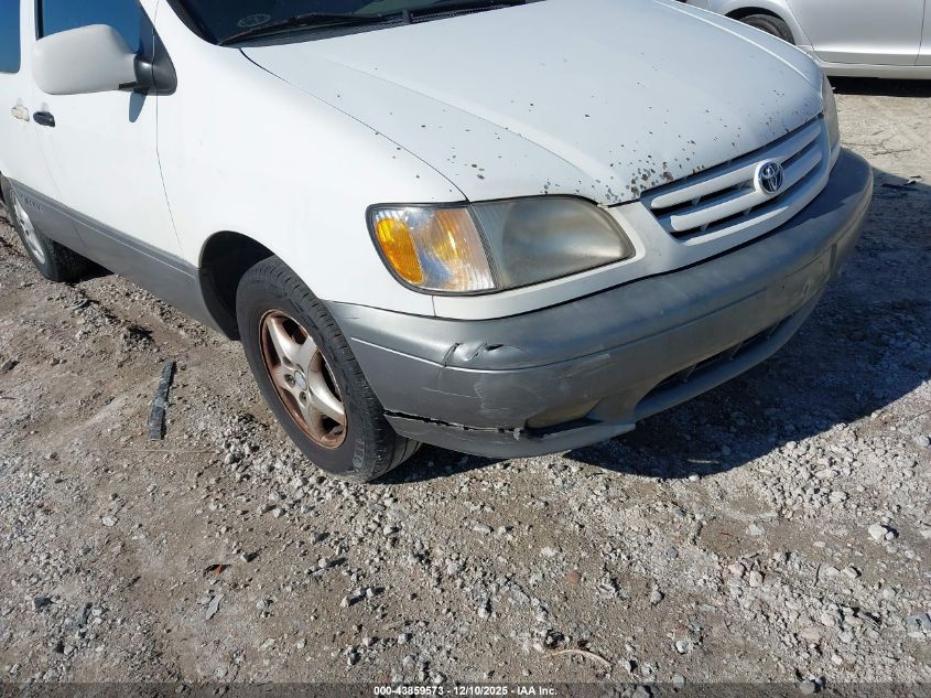 2001 Toyota Sienna Xle VIN: 4T3ZF13CX1U329173 Lot: 43859573