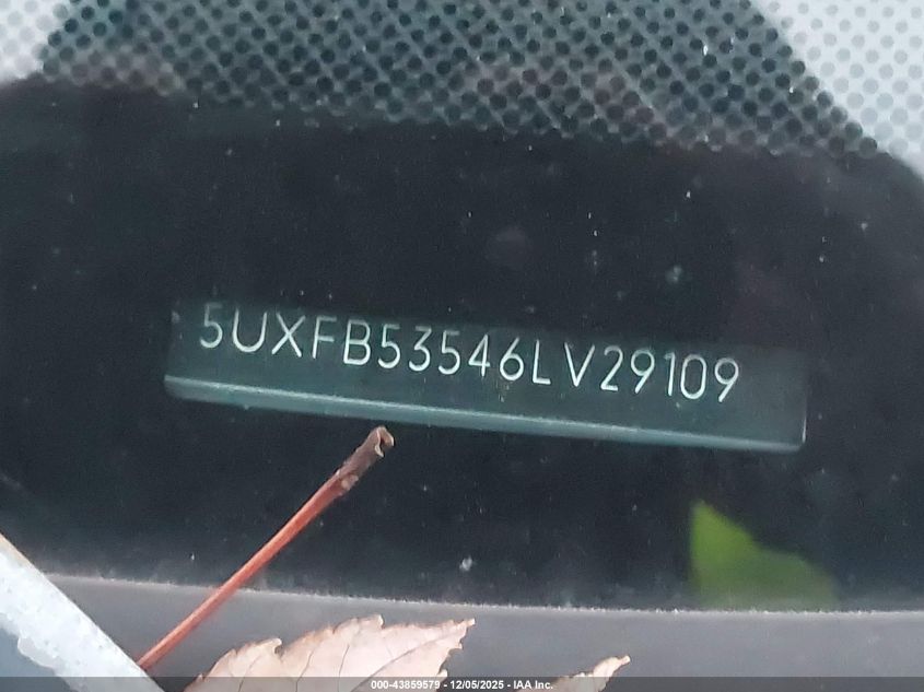 2006 BMW X5 4.4I VIN: 5UXFB53546LV29109 Lot: 43859579