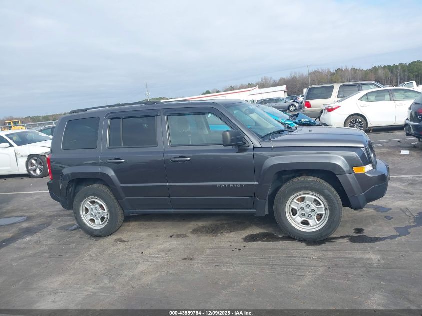 2017 Jeep Patriot Sport 4X4 VIN: 1C4NJRBB5HD142161 Lot: 43859784